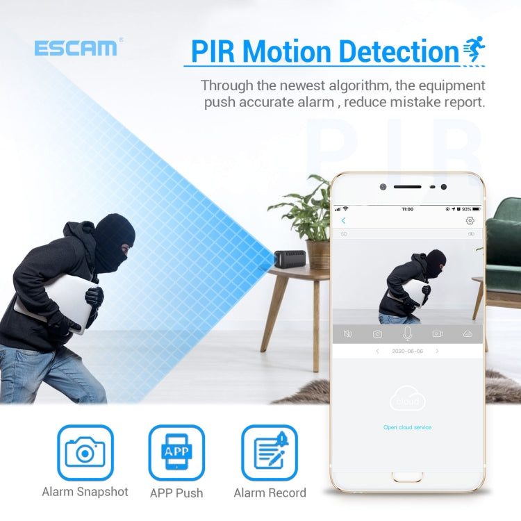 ESCAM G20 4G EU Version 1080P Full HD Rechargeable Battery WiFi IP Camera, Support Night Vision / PIR Motion Detection / TF Card / Two Way Audio, G20 SUNSKY