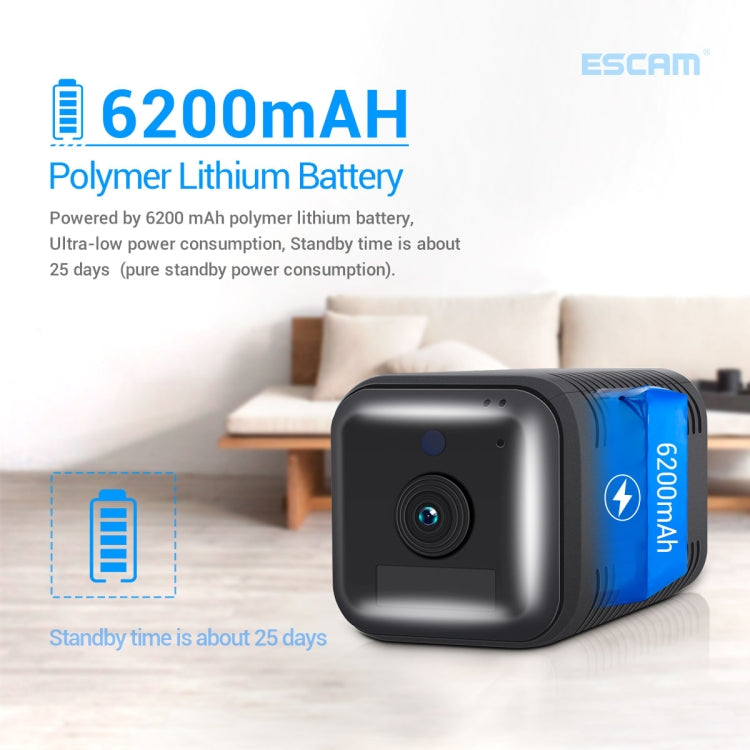 ESCAM G20 4G EU Version 1080P Full HD Rechargeable Battery WiFi IP Camera, Support Night Vision / PIR Motion Detection / TF Card / Two Way Audio, G20 SUNSKY
