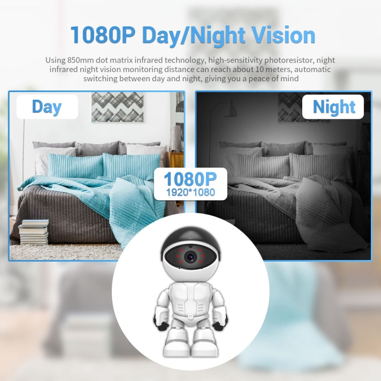 ESCAM PT205 HD 1080P Robot WiFi IP Camera, Support Motion Detection / Night Vision, IR Distance: 10m, EU Plug, PT205 EU Plug - Shello's Creative Boutique
