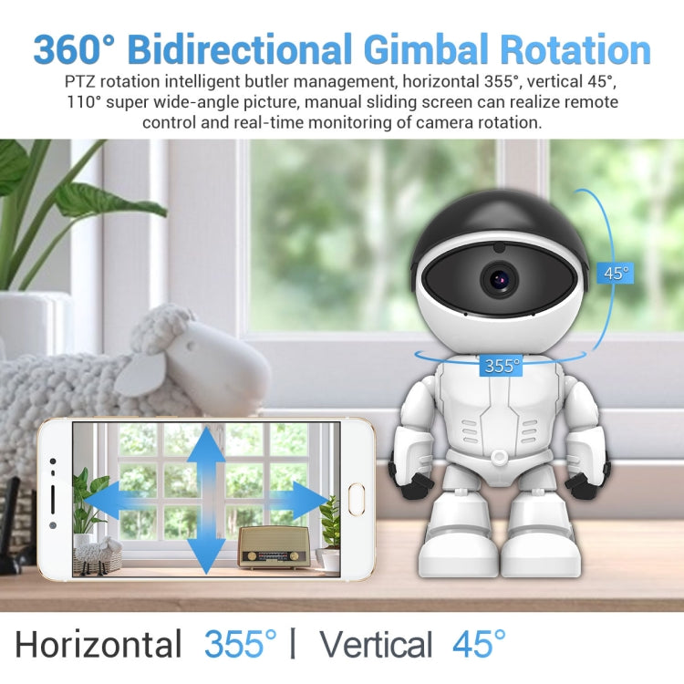 ESCAM PT205 HD 1080P Robot WiFi IP Camera, Support Motion Detection / Night Vision, IR Distance: 10m, EU Plug, PT205 EU Plug - Shello's Creative Boutique
