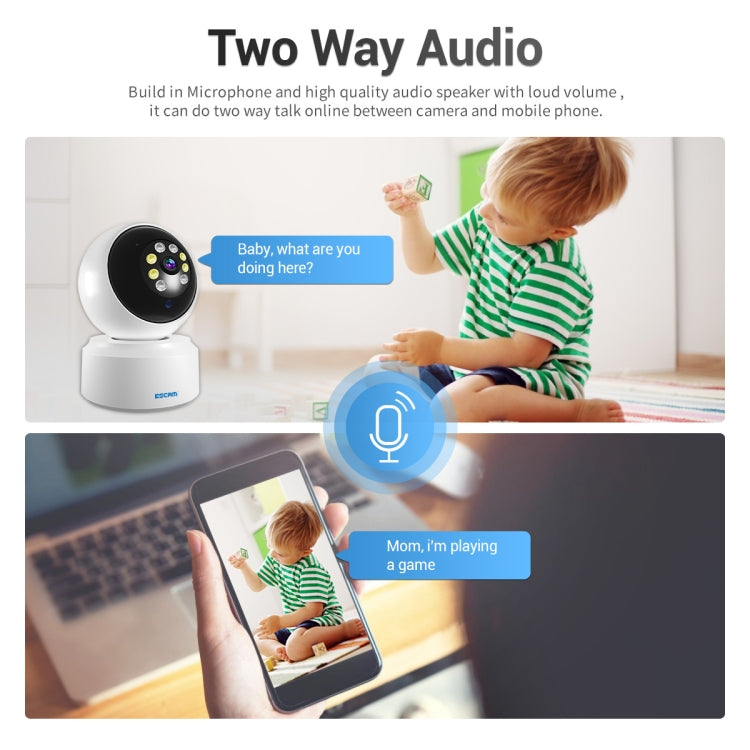 ESCAM PT200 HD 1080P Dual-band WiFi IP Camera, Support Night Vision / Motion Detection / Auto Tracking / TF Card / Two-way Audio, US Plug, PT200 SUNSKY