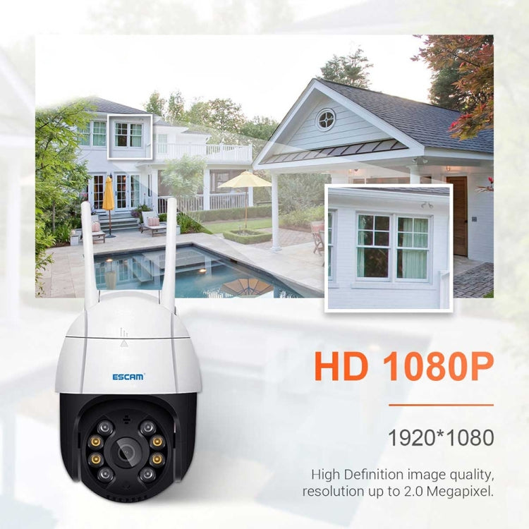 ESCAM QF218 1080P Pan / Tilt AI Humanoid Detection IP66 Waterproof WiFi IP Camera, Support ONVIF / Night Vision / TF Card / Two-way Audio, US Plug, NC1228AU, NC1228EU, NC1228UK, NC1228US SUNSKY