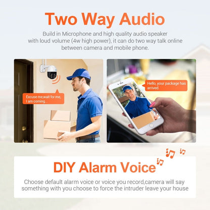 ESCAM QF218 1080P Pan / Tilt AI Humanoid Detection IP66 Waterproof WiFi IP Camera, Support ONVIF / Night Vision / TF Card / Two-way Audio, US Plug, NC1228AU, NC1228EU, NC1228UK, NC1228US SUNSKY