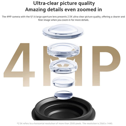 Original Xiaomi CW300 4MP Outdoor Camera IP66 Waterproof Full Color Night Vision WiFi Camera, US Plug, CW300 SUNSKY