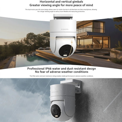 Original Xiaomi CW300 4MP Outdoor Camera IP66 Waterproof Full Color Night Vision WiFi Camera, US Plug, CW300 SUNSKY
