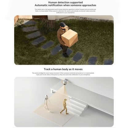 Original Xiaomi CW300 4MP Outdoor Camera IP66 Waterproof Full Color Night Vision WiFi Camera, US Plug, CW300 SUNSKY