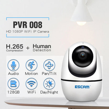 ESCAM PVR008 HD 1080P WiFi IP Camera, Support Motion Detection / Night Vision, IR Distance: 10m, AU Plug, PVR008 SUNSKY