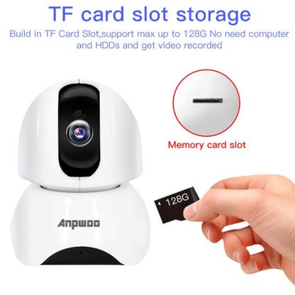Anpwoo-YT003 2.0 Mega 3.6mm Lens Wide Angle 1080P Smart WIFI Monitor Camera , Support Night Vision & TF Card Expansion Storage, EU Plug, YT003 SUNSKY