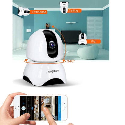 Anpwoo-YT003 2.0 Mega 3.6mm Lens Wide Angle 1080P Smart WIFI Monitor Camera , Support Night Vision & TF Card Expansion Storage, EU Plug, YT003 SUNSKY