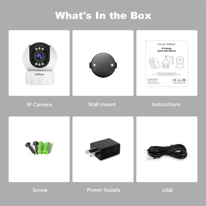 SriHome SH046 4.0 Million Pixels FHD Low Power Consumption Wireless Home Security Camera System