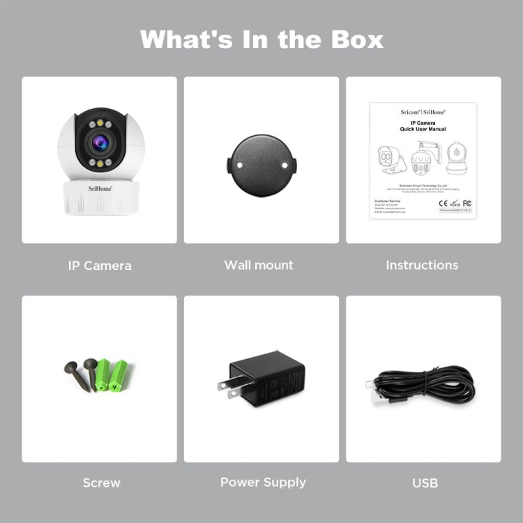 SriHome SH046 4.0 Million Pixels FHD Low Power Consumption Wireless Home Security Camera System, SH046 - Shello's Creative Boutique