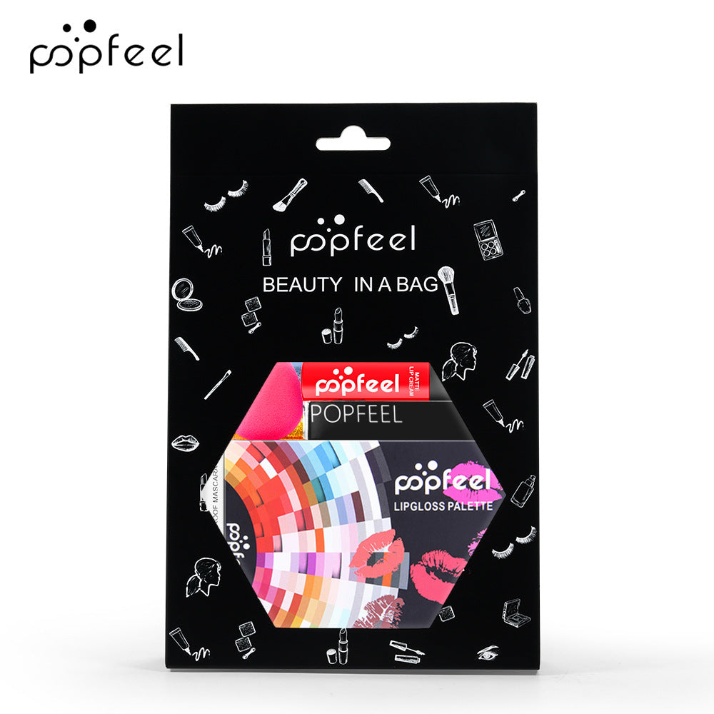 POPFEEL Makeup Full Kit Female Make Up Set Eye Shadow Eyeshadow Palette Lip Gloss Mascara Eyeliner Brushes Bag Make-up for Women - Shello's Creative Boutique