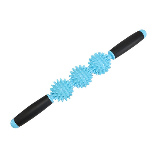 Yoga Health Care Triple Hedgehog Balls Neck Leg Hand Muscle Massage Stick