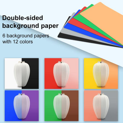 PULUZ 25cm Folding Portable High CRI Ring LED Photo Lighting Studio Tent Box + Shadowless Light Lamp Panel Pad with 12 Colors Backdrops, Size: 25cm x 25cm x 25cm