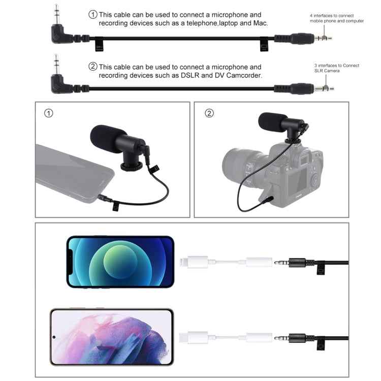 PULUZ 4 in 1 Bluetooth Handheld Vlogging Live Broadcast LED Selfie Light Smartphone Video Rig Kits with Microphone + Tripod Mount + Cold Shoe Tripod Head for iPhone, Galaxy, Huawei, Xiaomi, HTC, LG, Google, and Other Smartphones