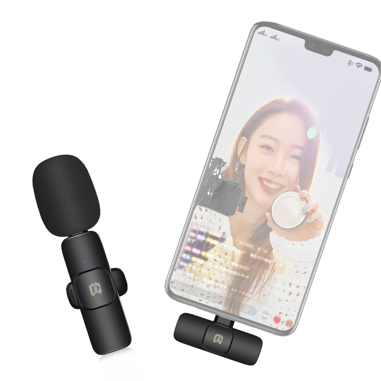 PULUZ Wireless Lavalier Noise Reduction Microphone for Type-C / USB-C Device, Support Phone Charging