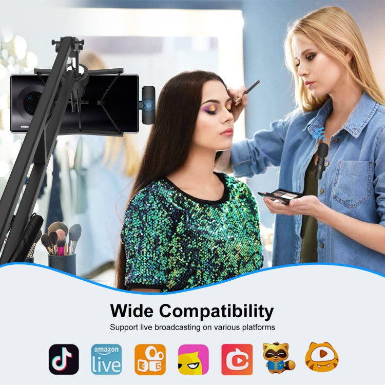 PULUZ Wireless Lavalier Noise Reduction Microphone for Type-C / USB-C Device, Support Phone Charging