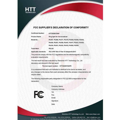 PULUZ Round Base Desktop Mount + 6.2 inch 3 Modes USB Dimmable LED Ring Vlogging Video Light, Adjustable Height: 18cm-28cm