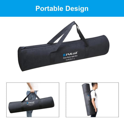 PULUZ 80cm Folding Portable 90W 14000LM High CRI White Light Photo Lighting Studio Shooting Tent Box Kit with 3 Colors Black, White, Orange Backdrops