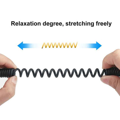 PULUZ 3.5mm TRRS Male to Type-C / USB-C Male Live Microphone Audio Adapter Spring Coiled Cable for Samsung, Huawei and Smartphones, Cable Stretching to 100cm