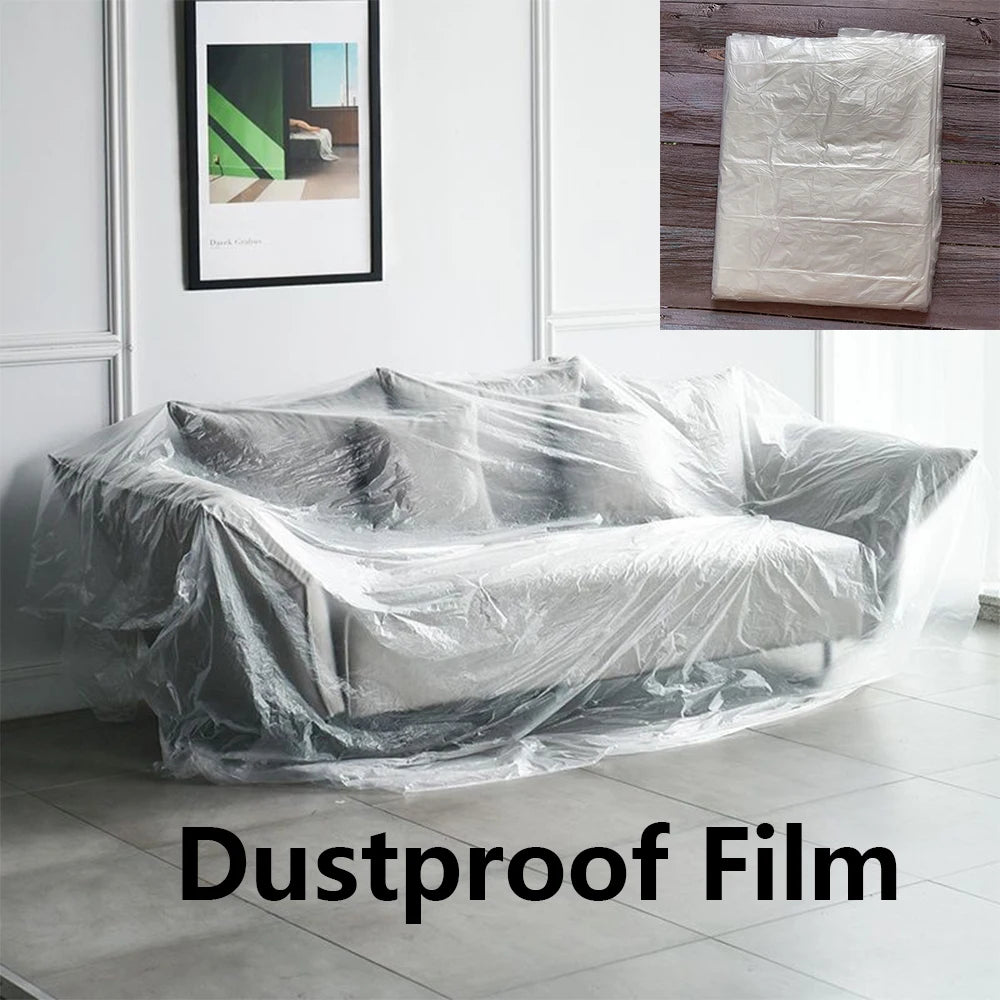 Plastic Waterproof Dust Cover Transparent Furniture Protection Masking Film Disposable Dustproof Protective Film Living Room eprolo