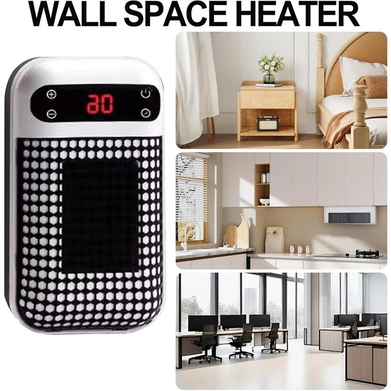 Portable Heaters For Indoor Cordless Powered Heater 500 Watt Heater For Winter Remote Heater+LED Display eprolo