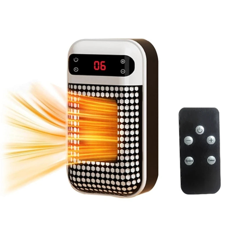 Portable Heaters For Indoor Cordless Powered Heater 500 Watt Heater For Winter Remote Heater+LED Display eprolo