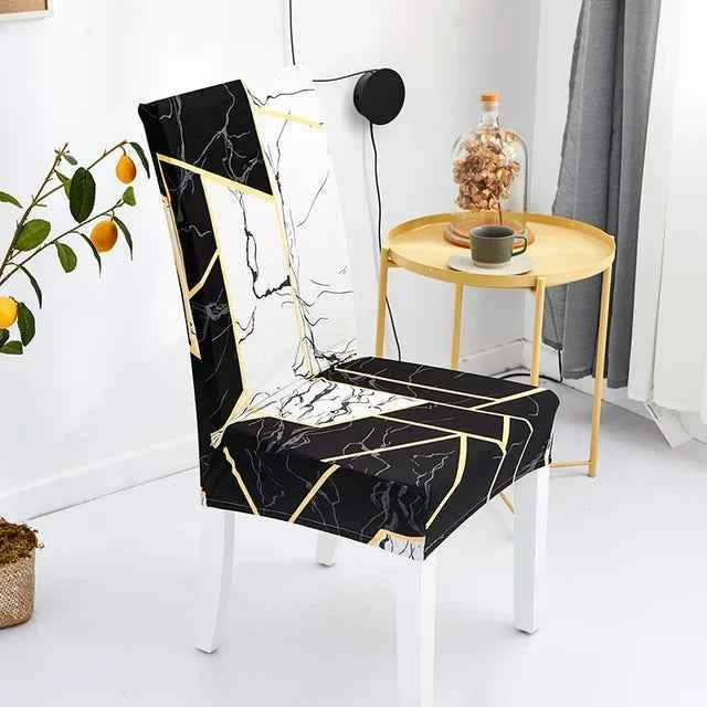 Elastic Chair Covers - Removable Printed Slipcovers