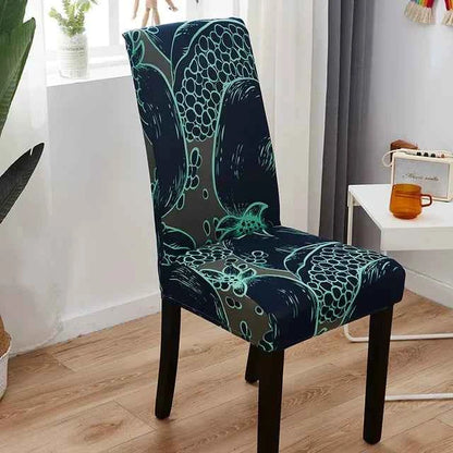 Elastic Chair Covers - Removable Printed Slipcovers