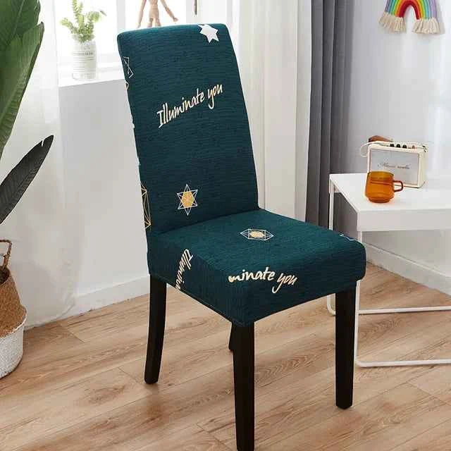 Elastic Chair Covers - Removable Printed Slipcovers