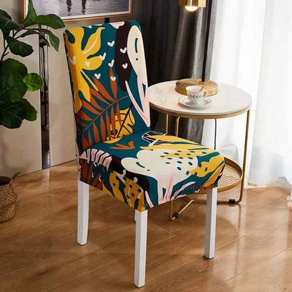 Elastic Chair Covers - Removable Printed Slipcovers