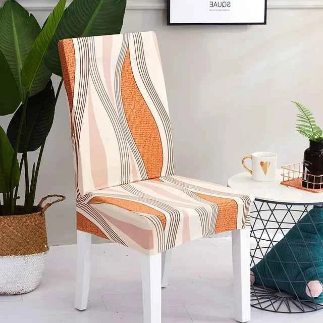 Elastic Chair Covers - Removable Printed Slipcovers