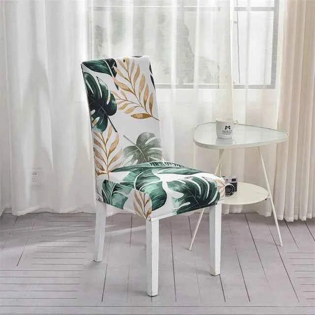 Spandex Dining Chair Covers - Printed Elastic Seat Covers