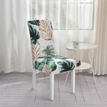 Spandex Dining Chair Covers - Printed Elastic Seat Covers