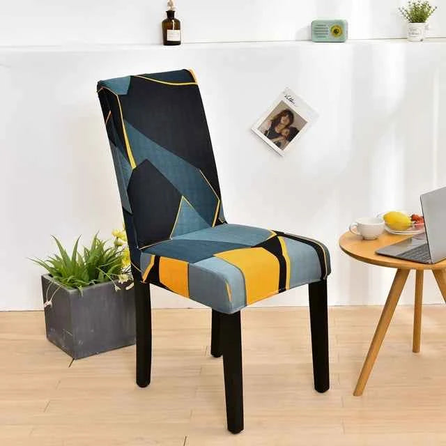 Spandex Dining Chair Covers - Printed Elastic Seat Covers