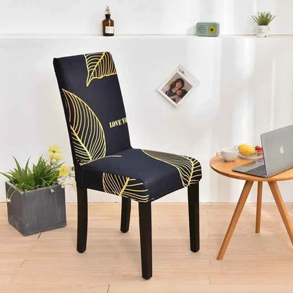 Spandex Dining Chair Covers - Printed Elastic Seat Covers
