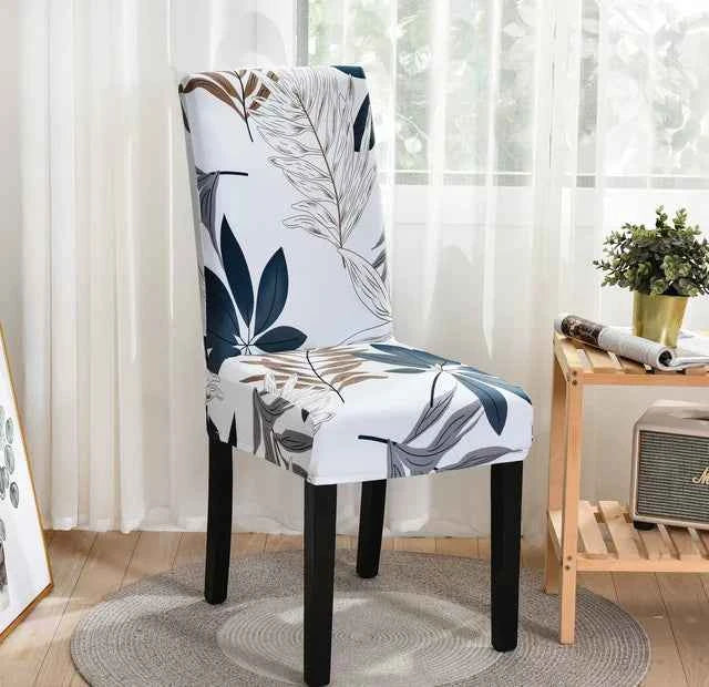 Spandex Dining Chair Covers - Printed Elastic Seat Covers
