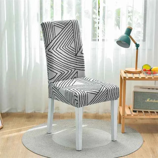 Spandex Dining Chair Covers - Printed Elastic Seat Covers
