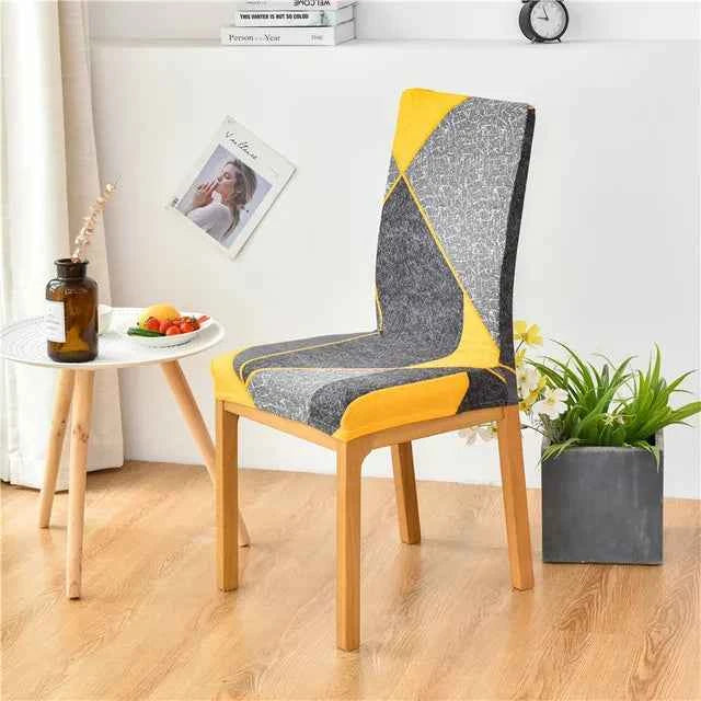 Spandex Dining Chair Covers - Printed Elastic Seat Covers
