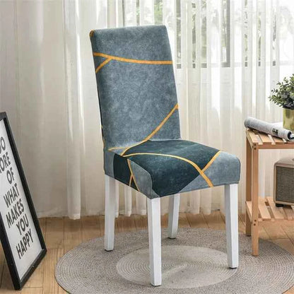 Spandex Dining Chair Covers - Printed Elastic Seat Covers