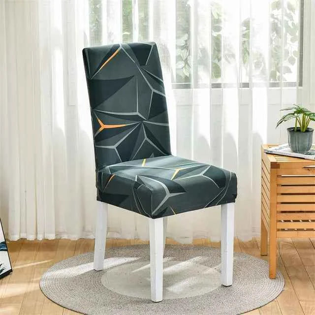 Spandex Dining Chair Covers - Printed Elastic Seat Covers