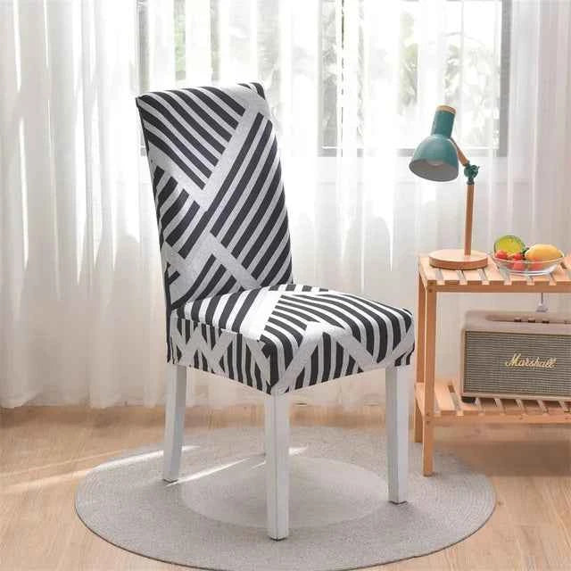 Spandex Dining Chair Covers - Printed Elastic Seat Covers