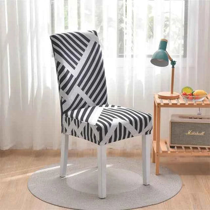 Spandex Dining Chair Covers - Printed Elastic Seat Covers