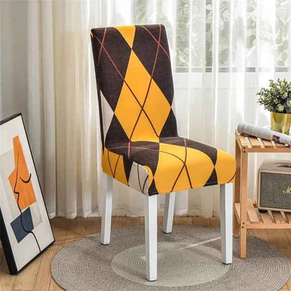 Spandex Dining Chair Covers - Printed Elastic Seat Covers