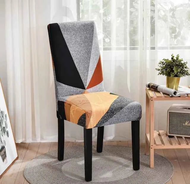Spandex Dining Chair Covers - Printed Elastic Seat Covers