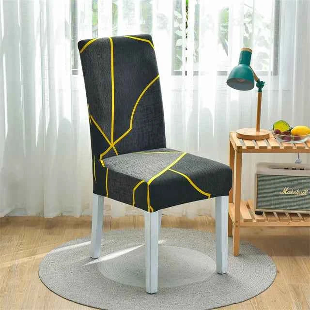 Spandex Dining Chair Covers - Printed Elastic Seat Covers