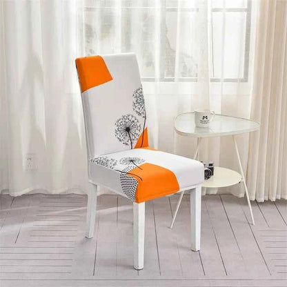 Spandex Dining Chair Covers - Printed Elastic Seat Covers