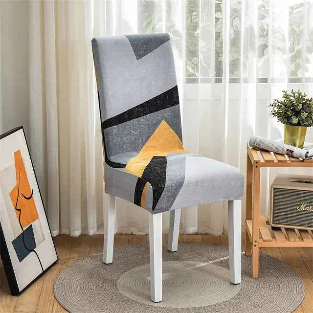 Spandex Dining Chair Covers - Printed Elastic Seat Covers