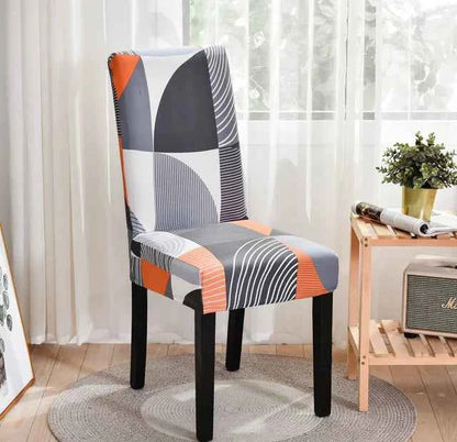 Spandex Dining Chair Covers - Printed Elastic Seat Covers
