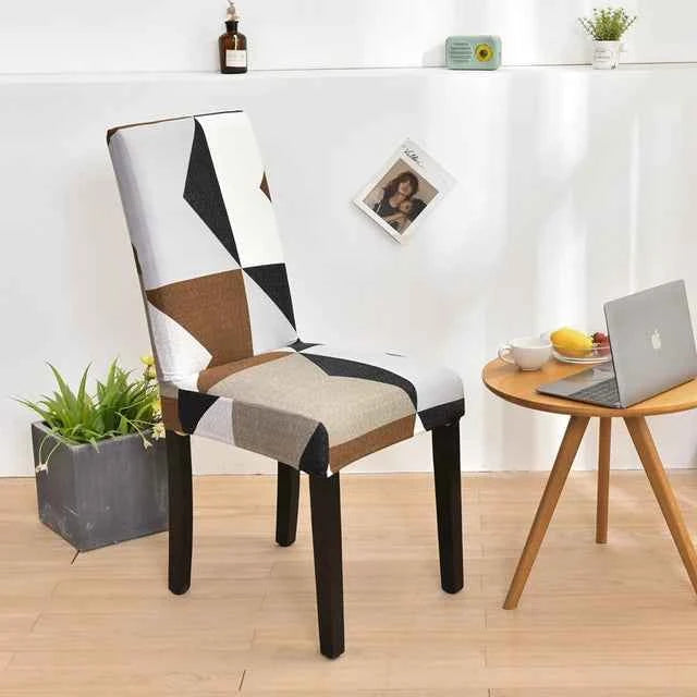 Spandex Dining Chair Covers - Printed Elastic Seat Covers